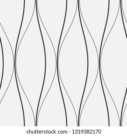   Vector seamless pattern. Modern stylish texture with wavy stripes. Geometric abstract background.