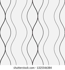   Vector seamless pattern. Modern stylish texture with wavy stripes. Geometric abstract background.