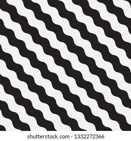   Vector seamless pattern. Modern stylish texture with wavy stripes. Geometric abstract background.