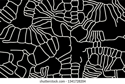 Vector seamless pattern. Modern stylish texture with smooth natural grid. Repeating abstract  tileable background. Compound organic shapes. Trendy surface design. Can be used as swatch in Illustrator.