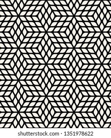 Vector seamless pattern. Modern stylish texture. Repeating geometric tiles. Small rhombuses form hexagonal stars. Can be used as swatch in Illustrator.