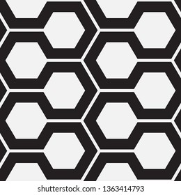 Vector seamless pattern. Modern stylish texture. Repeating geometric hexagons.