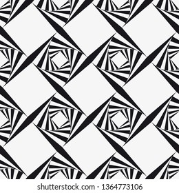  Vector seamless pattern. Modern stylish texture. Repeating geometric tiles with dancing squares.