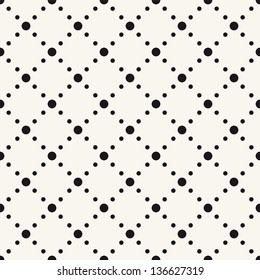 Vector seamless pattern. Modern stylish texture. Repeating geometric tiles with dotted rhombus
