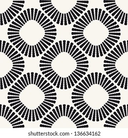 Vector seamless pattern. Modern stylish texture. Repeating geometric tiles with dotted rhombus