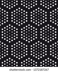  Vector seamless pattern. Modern stylish texture. Repeating geometric hexagons.