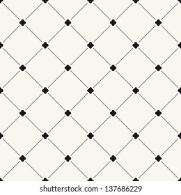 Vector seamless pattern. Modern stylish texture. Repeating geometric tiles with dotted rhombus