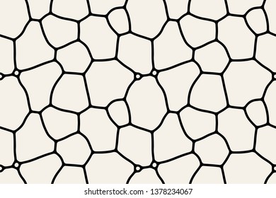 Vector seamless pattern. Modern stylish texture with smooth natural grid. Repeating abstract  tileable background. Compound organic shapes. Trendy surface design. Can be used as swatch in Illustrator.