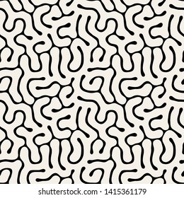 Vector seamless pattern. Modern stylish texture with smooth natural maze. Repeating abstract  tileable background. Compound organic shapes. Trendy surface design.