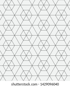  Vector seamless pattern. Modern stylish texture. Repeating geometric hexagons.