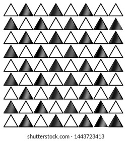 Vector seamless pattern. Modern stylish texture. Repeated geometric tiles with triangles