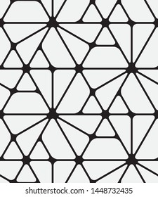  Vector seamless pattern. Modern stylish texture. Repetition of geometric tiles with a grid of triangles of different shapes.