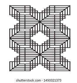 Vector seamless pattern. Modern stylish texture with monochrome trellis. Repeating geometric triangular grid. Simple graphic design. Trendy hipster sacred geometry.
