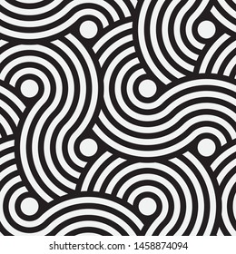   Vector seamless pattern. Modern stylish texture with wavy stripes. Geometric abstract background.