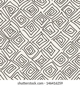 Vector seamless pattern. Modern stylish linear texture with spiral