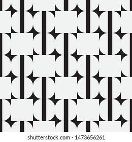  Vector seamless pattern. Modern stylish texture. Repeating geometric tiles from smooth elements.