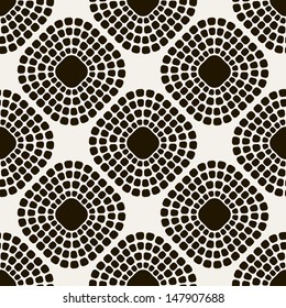 Vector seamless pattern. Modern stylish texture. Repeating geometric tiles with dotted rhombus