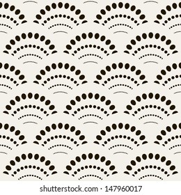 Vector seamless pattern. Modern stylish texture. Repeating geometric background with arches