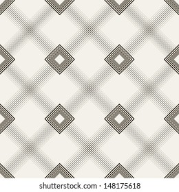 Vector seamless pattern. Modern stylish texture. Geometric ornament with linear rhombuses