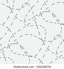  Vector seamless pattern. Modern stylish texture with wavy ribbons.