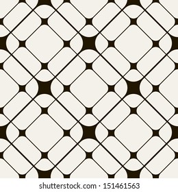 Vector seamless pattern. Modern stylish texture. Repeating geometric tiles with smooth rhombuses