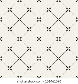 Vector seamless pattern. Modern stylish texture. Repeating geometric tiles with dotted rhombuses