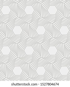  Vector seamless pattern. Modern stylish texture. Repeating geometric hexagons.