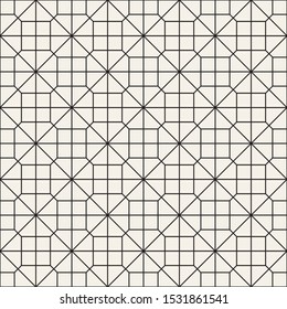 Vector seamless pattern. Modern stylish abstract texture. Repeating geometric tiles from striped elements