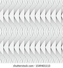 Vector seamless pattern. Modern stylish texture with wavy stripes. Geometric abstract background.