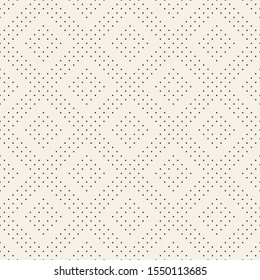 Vector seamless pattern. Modern stylish texture. Repeating geometric tiles with dotted rhombuses.