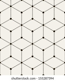 Vector seamless pattern. Modern stylish texture. Repeating geometric tiles with dotted rhombuses