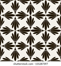 Vector seamless pattern. Modern stylish texture. Repeating geometric tiles with geometric flowers