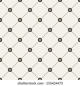 Vector seamless pattern. Modern stylish texture. Repeating geometric tiles with dotted rhombuses