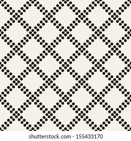 Vector seamless pattern. Modern stylish texture. Repeating geometric tiles with dotted rhombuses
