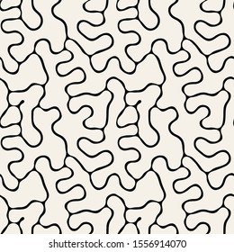 Vector seamless pattern. Modern stylish texture with smooth natural elements. Repeating abstract  tileable background. Compound organic shapes. Trendy surface design.