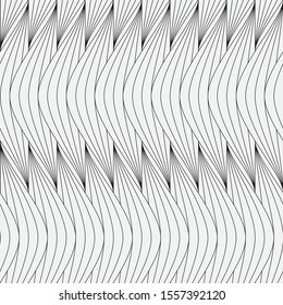 Vector seamless pattern. Modern stylish texture with wavy stripes. Geometric abstract background.