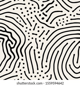 Vector seamless pattern. Modern stylish texture with smooth natural maze. Repeating abstract  tileable background. Compound organic shapes. Trendy surface design.