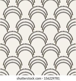 Vector seamless pattern. Modern stylish texture. Repeating geometric background with arches