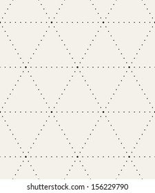 Vector seamless pattern. Modern stylish texture. Repeating geometric tiles with dotted triangles
