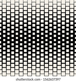 Vector seamless pattern. Modern stylish texture. Repeating geometric tiles with squares. Halftone grid with thickness which decreases towards the center.