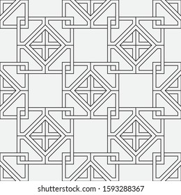  Vector seamless pattern. Modern stylish texture. Repeating geometric tiles with squares.