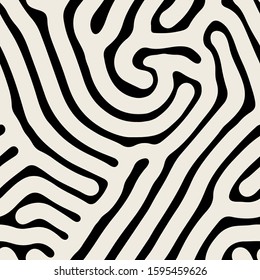 Vector seamless pattern. Modern stylish texture with smooth natural maze. Repeating abstract  tileable background. Compound orxganic shapes. Trendy surface design.