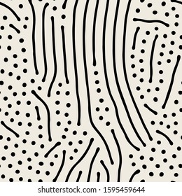 Vector seamless pattern. Modern stylish texture with smooth natural grid. Repeating abstract  tileable background. Compound organic shapes. Trendy surface design. Can be used as swatch in Illustrator.