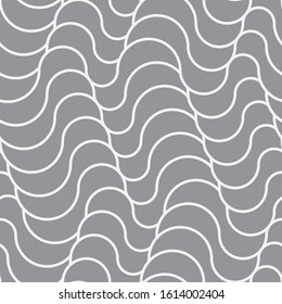  Vector seamless pattern. Modern stylish texture with wavy stripes. Geometric abstract background.