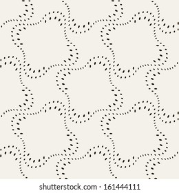 Vector seamless pattern. Modern stylish texture. Repeating geometric tiles with dotted rhombuses