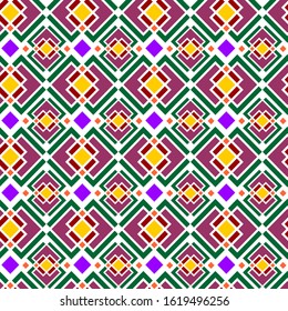 Vector seamless pattern. Modern stylish texture. Geometric ornament with colorful rhombuses