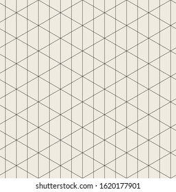 Vector seamless pattern. Modern stylish texture with monochrome trellis. Repeating geometric triangular grid. Simple graphic design. Trendy hipster sacred geometry.