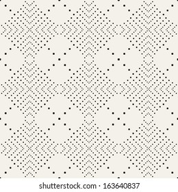 Vector seamless pattern. Modern stylish texture. Repeating geometric tiles with dotted rhombuses