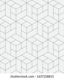  Vector seamless pattern. Modern stylish texture. Repeating geometric tiles with hexagonal grid.