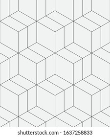  Vector seamless pattern. Modern stylish texture. Repeating geometric tiles with hexagonal grid.